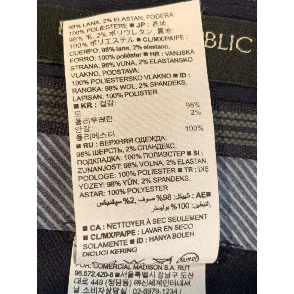 Banana Republic Slim Fit Men’s Grey Plaid Dress Pants Size 35x30